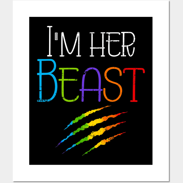 Queer Im Her Beast Lgbt Wall Art by hony.white